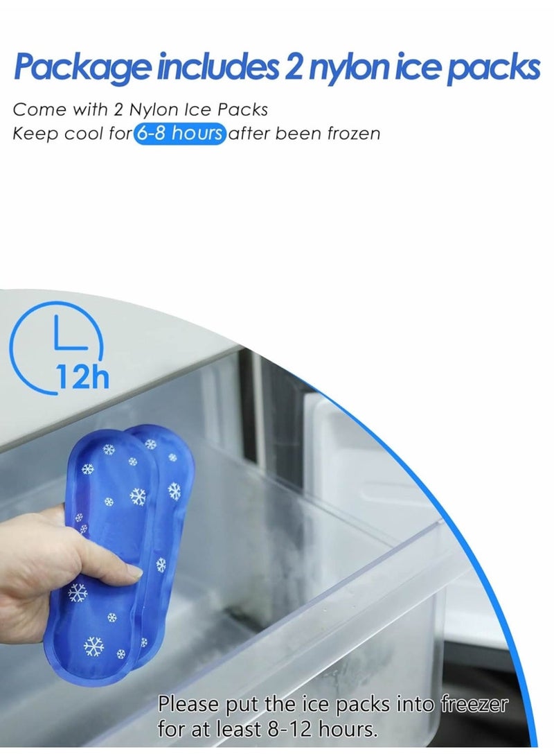 Insulin Cooler Travel Case TSA Approved, Diabetic Medication Insulated Cooling Bag with 2 Ice Packs for Insulin Pens & Diabetic Supplies Storage - Image 3