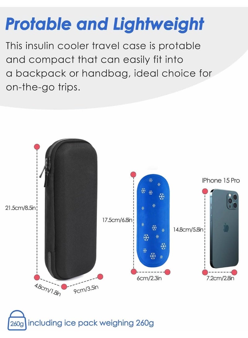 Insulin Cooler Travel Case TSA Approved, Diabetic Medication Insulated Cooling Bag with 2 Ice Packs for Insulin Pens & Diabetic Supplies Storage - Image 5