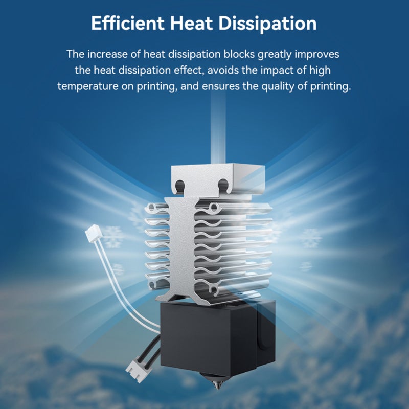 3D Printing Hotend Kit: Silver Aluminum Alloy, 2pcs Copper Alloy Nozzles, Efficient Heat Dissipation - Fast 250mm/s Printing, Stable Temperature Silicone Cover for Ender-3 V3 SE 3D Printers - Image 2