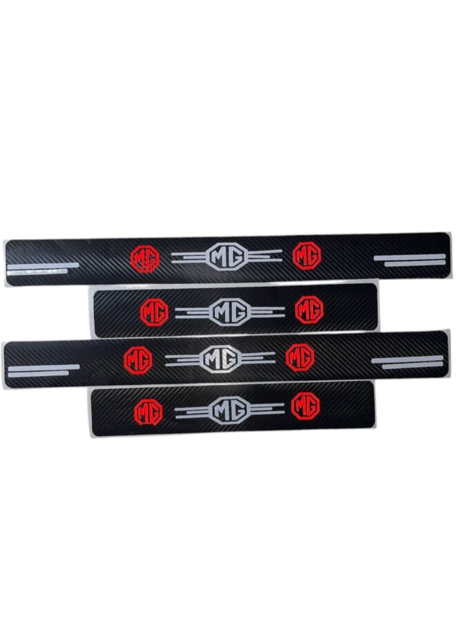 Generic Carbon Fiber Car Door Sill Protector Strip - MG Logo - Scratch Resistant - Easy to Install - Suitable for All Cars MG  - Image 1