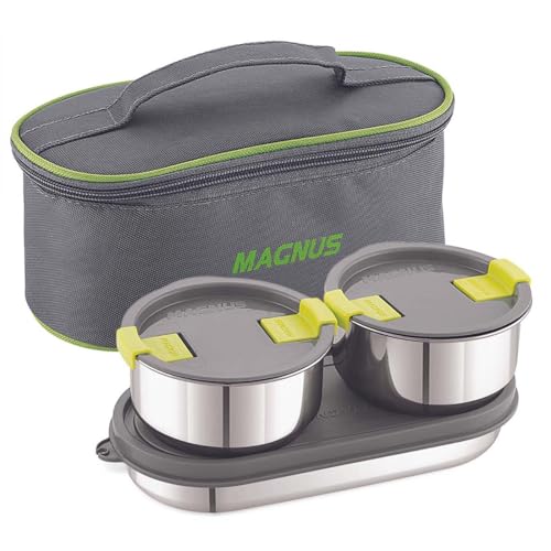 Magnus Lunch Box for Office Use | Olive-3 Prime Stainless Steel Tiffin Box for Men | Leak-Proof & Airtight Containers Tiffin Box for Women | Ideal for Office, School & Travel - Image 1