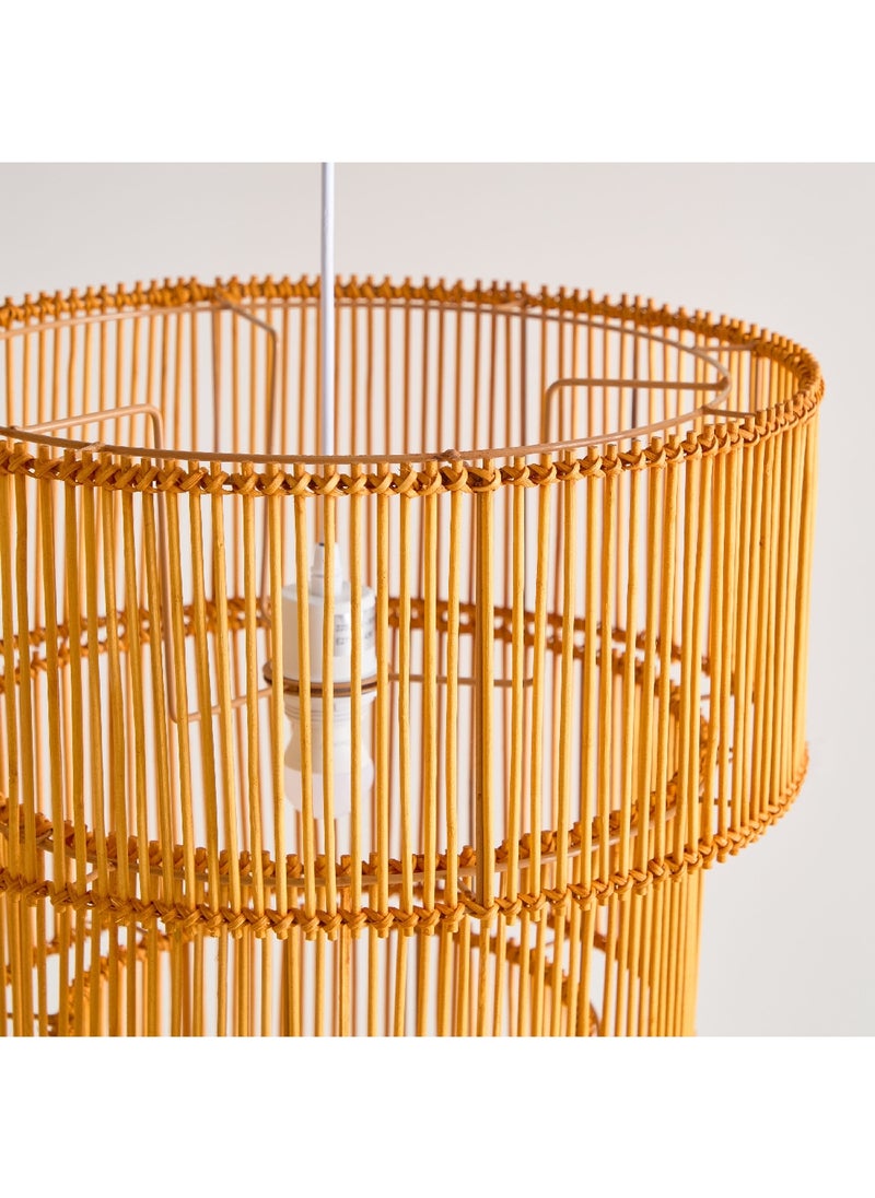 Home Box Naturel Bamboo Pendant Ceiling Lamp with Cable 45 x 50 x 19.2 cm  - Image 4