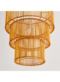 Home Box مصباح سقف معلق من الخيزران الطبيعي مع كابل 45 x 50 x 19.2 سم  - Image 3