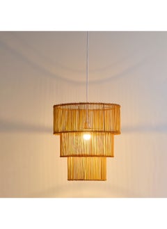 Home Box مصباح سقف معلق من الخيزران الطبيعي مع كابل 45 x 50 x 19.2 سم  - Image 2
