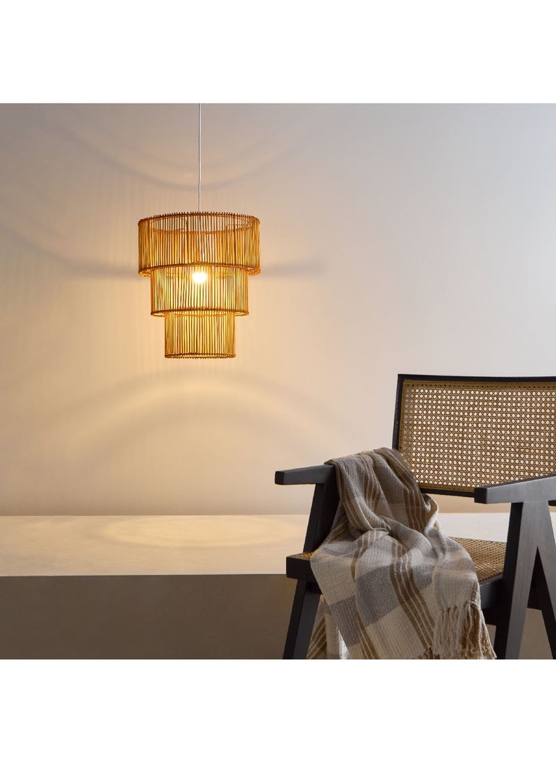 Home Box Naturel Bamboo Pendant Ceiling Lamp with Cable 45 x 50 x 19.2 cm  - Image 5