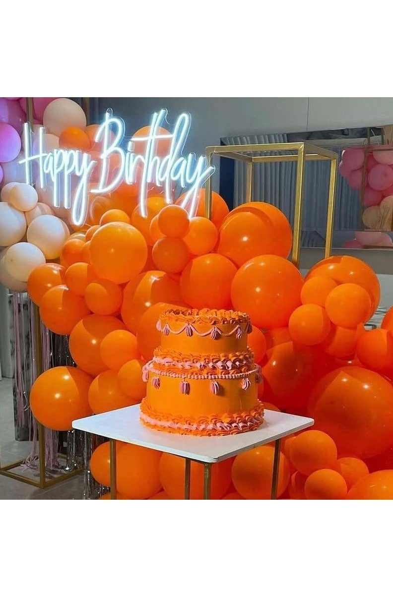 100 Pack 12 inch Orange Round Helium Balloons for Birthday Baby Shower Party Decoration - Image 5