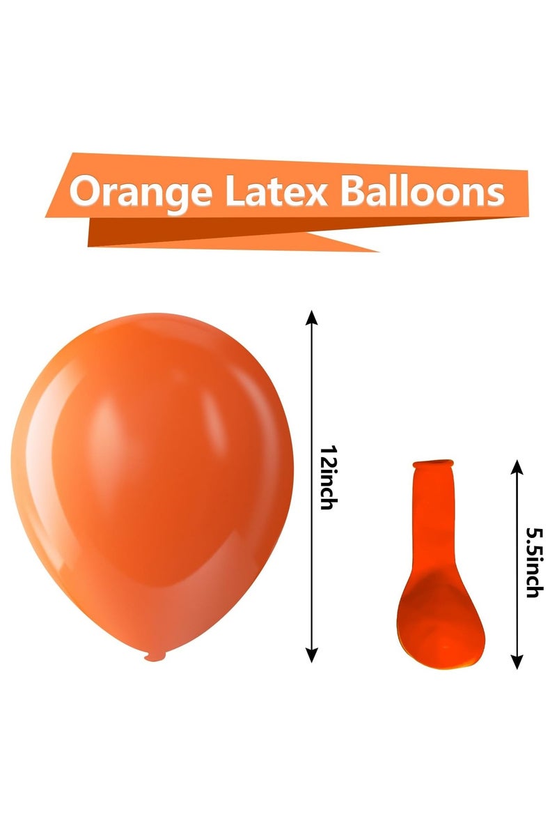 100 Pack 12 inch Orange Round Helium Balloons for Birthday Baby Shower Party Decoration - Image 2