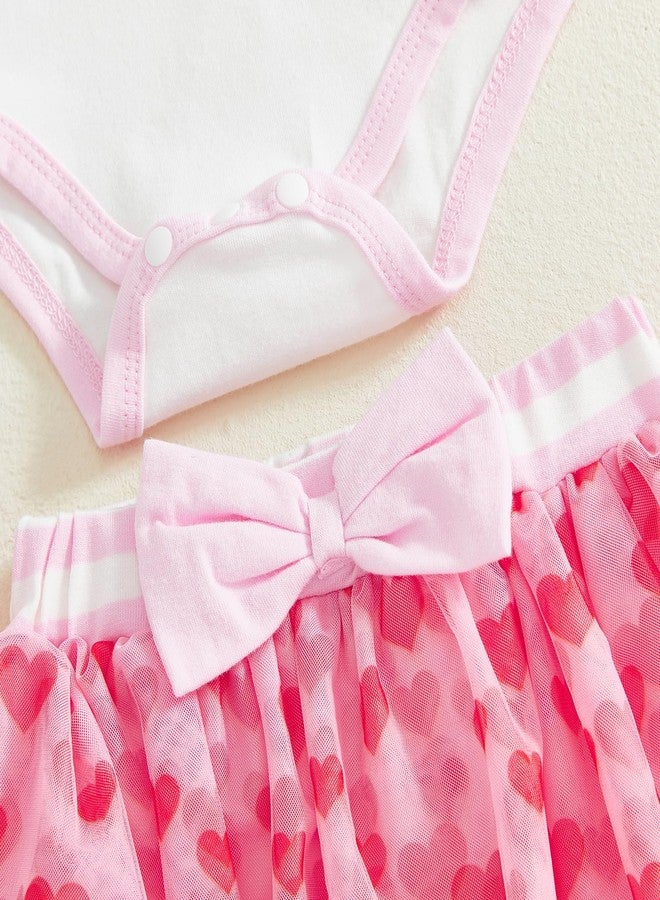 BeQeuewll Baby Girl First Valentines Outfit Newborn Heart Romper +Tutu Skirt Leggings+Headband 3Pcs Infant Spring Outfits (1st valentines, 0-3M) - Image 5