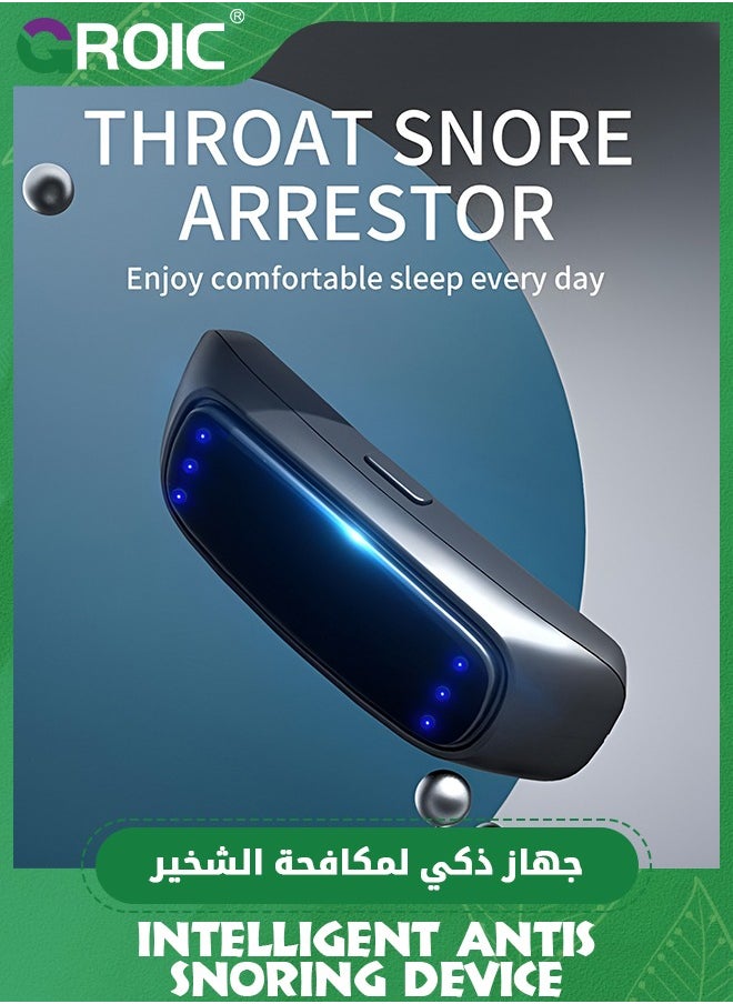 GROIC Intelligent Antis Snoring Device, USB Rechargeable Smart Snoring Device with Gear Indicator, 6 Gears Adjustable & Automatic Detection of Snoring, for Men and Women  - Image 2