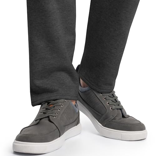 Fruit of the Loom Men's Eversoft Fleece Open Bottom Sweatpants with Pockets, Relaxed Fit, Moisture Wicking, Breathable, Black Heather, Large - Image 5