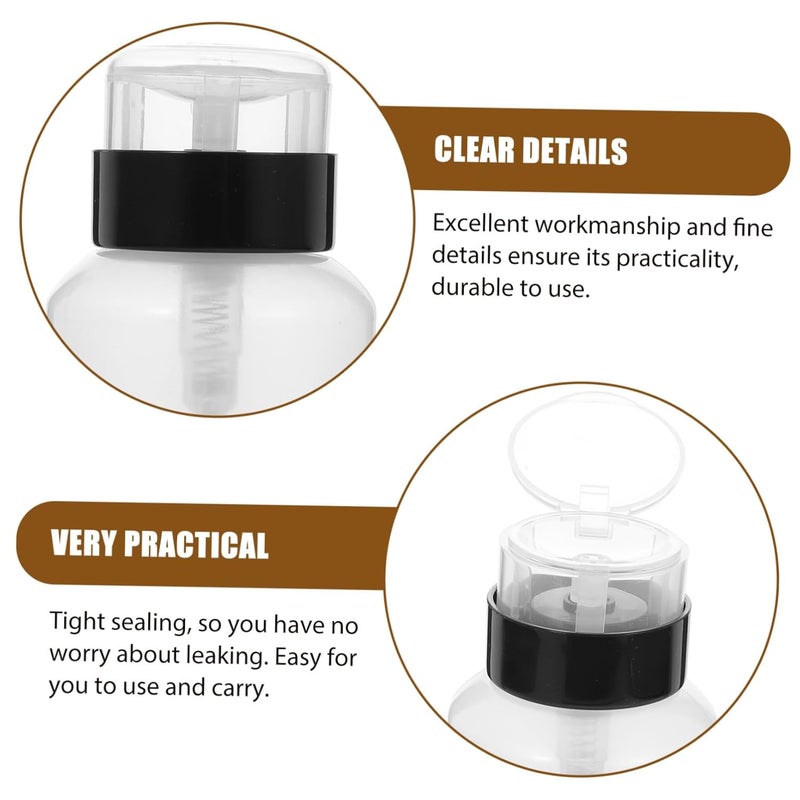 3Pcs Empty Press Type Nail Cleaning Liquid Dispensers Durable Bottles for Nail Polish Makeup Lotion Toner with Wide Mouth - Image 5
