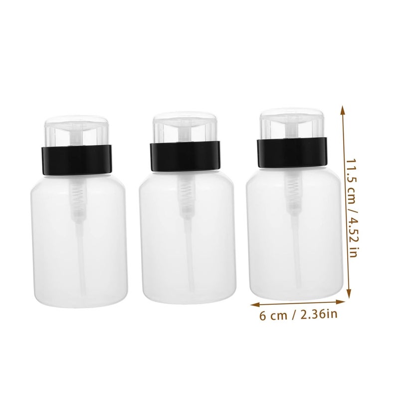 3Pcs Empty Press Type Nail Cleaning Liquid Dispensers Durable Bottles for Nail Polish Makeup Lotion Toner with Wide Mouth - Image 2