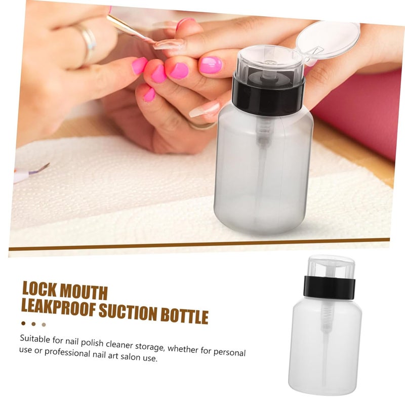 3Pcs Empty Press Type Nail Cleaning Liquid Dispensers Durable Bottles for Nail Polish Makeup Lotion Toner with Wide Mouth - Image 4