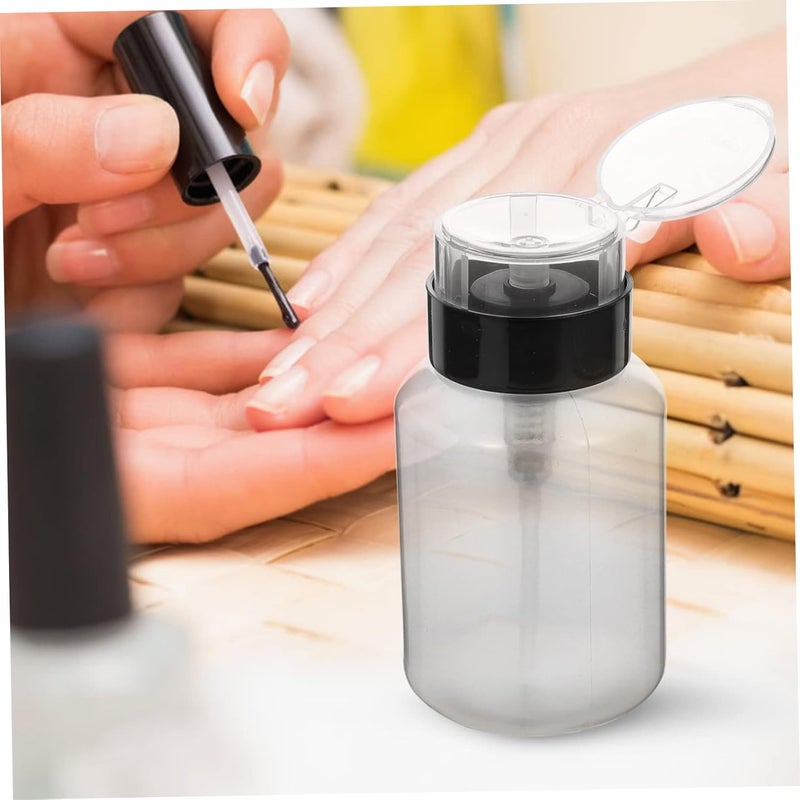 3Pcs Empty Press Type Nail Cleaning Liquid Dispensers Durable Bottles for Nail Polish Makeup Lotion Toner with Wide Mouth - Image 3