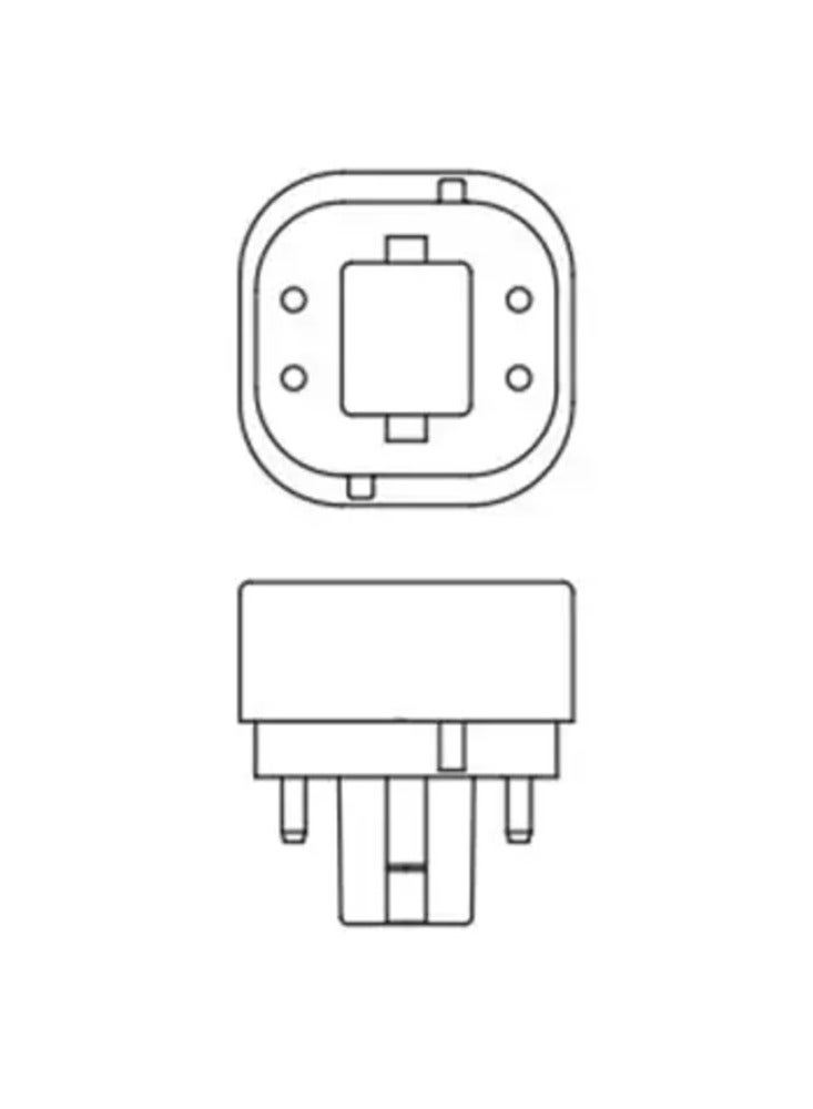 Tungsram مصباح فلورسنت مدمج مزدوج الدور 26 واط 4 دبابيس من GE Biax - أبيض - Image 2