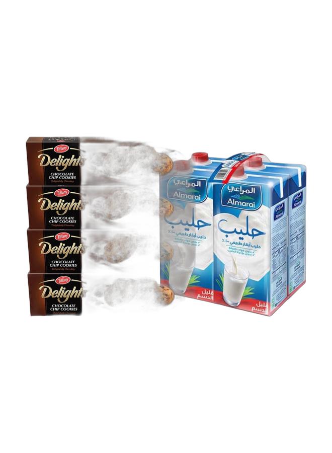 Almarai Long Life Milk Low Fat Plain 1Liters Pack of 4 - Image 1