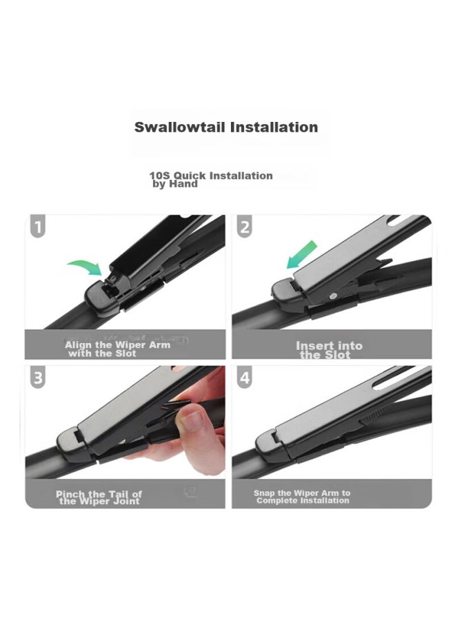 XUFENG Xufeng Car Accessories (xufeng) Bmw 3 Series Windshield Wipers For 2010- 320li, Gt Boneless 320li Wiper Blades, 330i Rubber Strips, Original Equipment  - Image 4