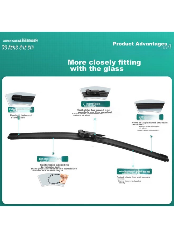 XUFENG Xufeng Car Accessories (xufeng) Bmw 3 Series Windshield Wipers For 2010- 320li, Gt Boneless 320li Wiper Blades, 330i Rubber Strips, Original Equipment  - Image 5