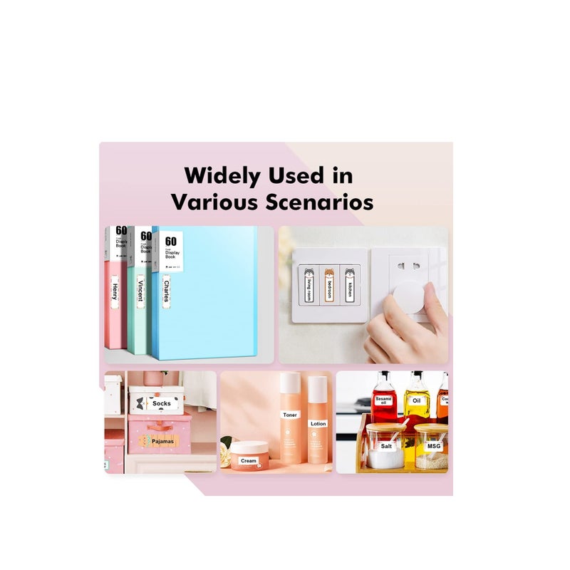 Zikra Labels Maker Tape, Waterproof Anti-Oil Scratch-Resistant Sticker, Compatible for D11 D110 D101 Printer Labels Stickers, Name Tag for Spice Jars Bottle - Image 5