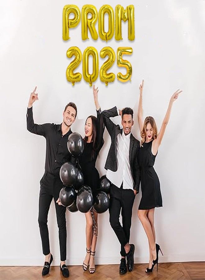 TONIFUL 16 Inch Gold Prom 2025 Letter Foil Balloons - 1pc, Perfect for Prom Night, Graduation, Wedding & Retirement Parties - Image 4
