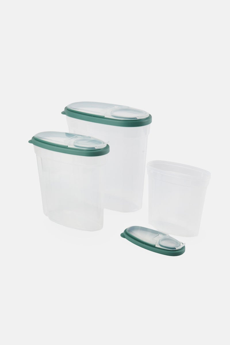 Alta 3Pcs Cereal Containers Wit Transparent Lids, Sage Green - Image 2