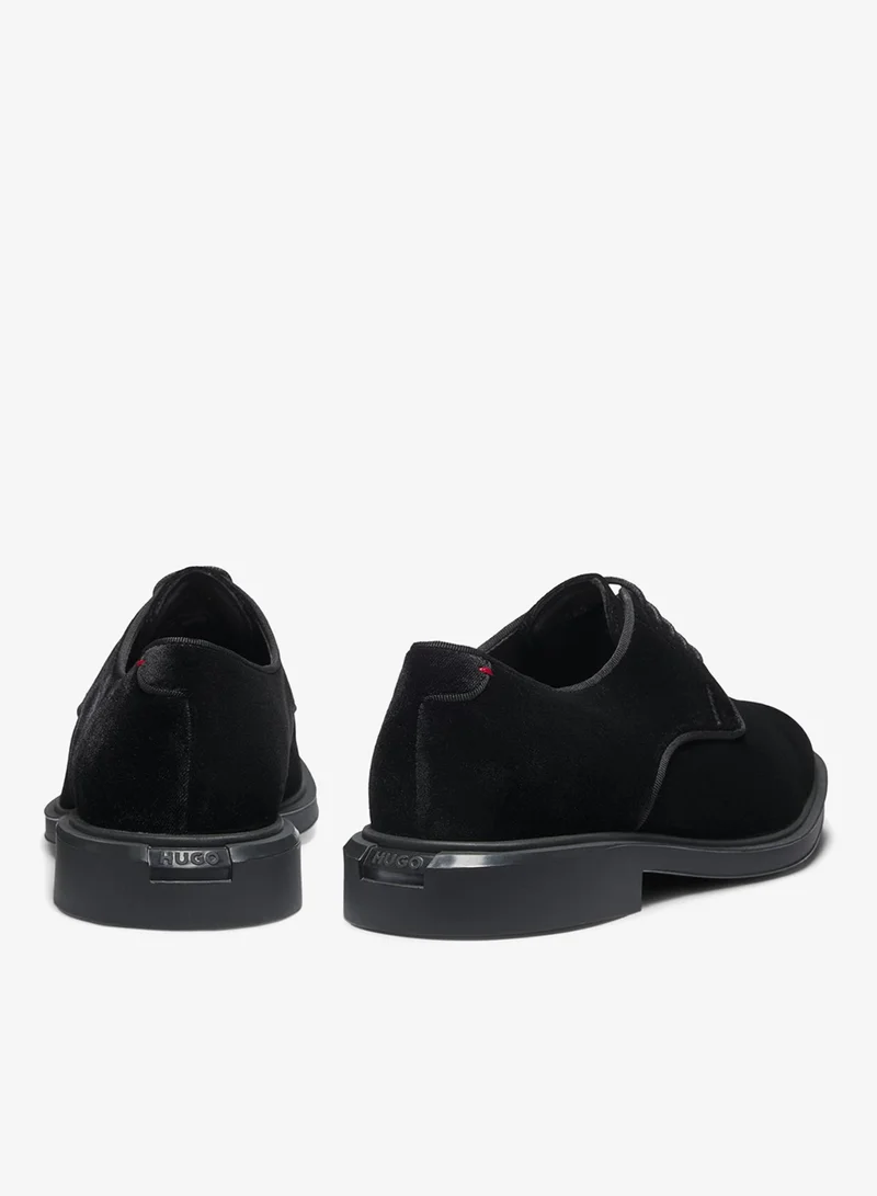 HUGO Derby shoes in soft velvet