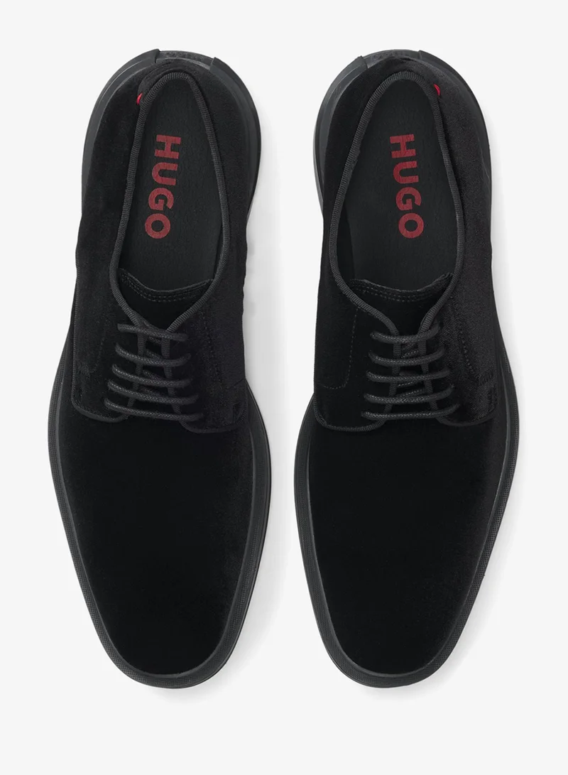 HUGO Derby shoes in soft velvet