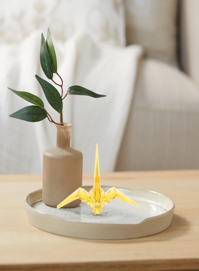 Baluue Acrylic Origami Crane Ornament Clear Origami Crane Figurine Lightweight Ornament 5.82 X 4.80 X 3.74 in Table Decoration for Home Parties Festivals DIY Crafts - Image 5