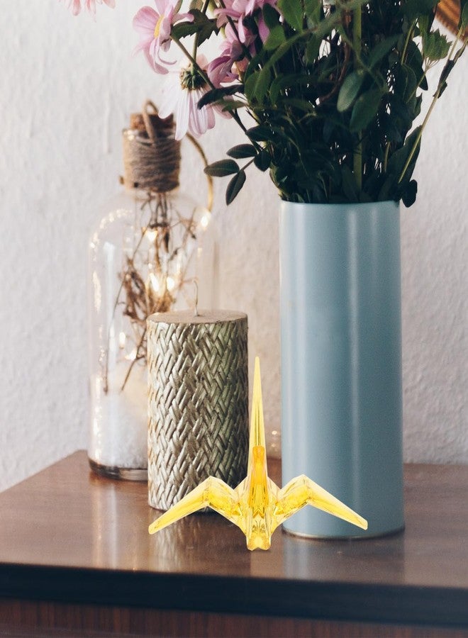 Baluue Acrylic Origami Crane Ornament Clear Origami Crane Figurine Lightweight Ornament 5.82 X 4.80 X 3.74 in Table Decoration for Home Parties Festivals DIY Crafts - Image 4