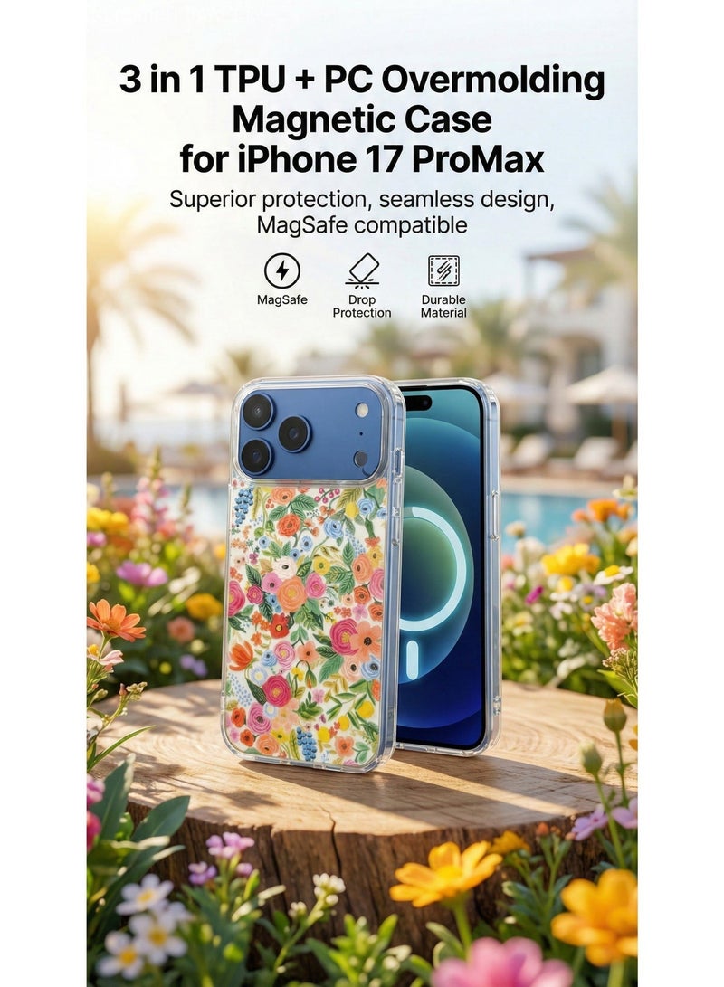 ThangCore Iphone17-ProMax 3 in 1 TPU + PC Overmolding Magnetic Creative Design Phone Case - Image 1