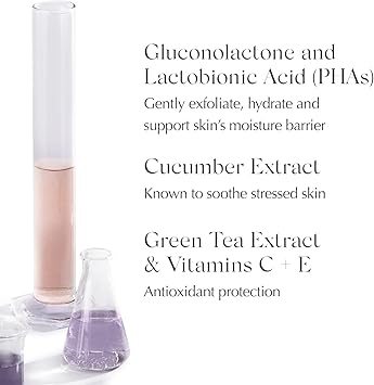 Exuviance Gentle Daily Exfoliating Face Pads with PHA Vitamin C and E Antioxidants Green Tea and Cucumber Extracts 60 pads - Image 5