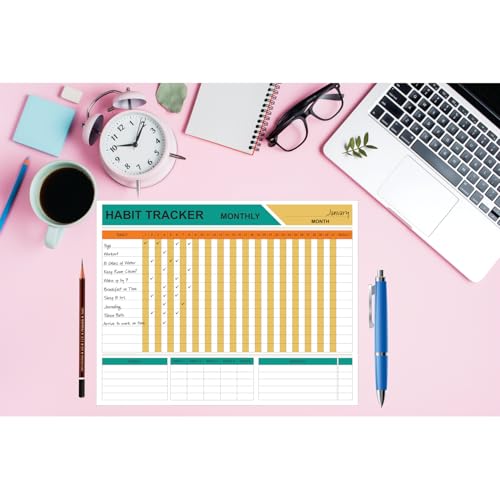 Kelenate® (Rectangle) Habit Tracker Calendar - Inspirational Habit Journal - 12 Sheets Daily Habit Tracker Journal and Goal Board - Motivational Goal Journal - Great Tool For Productivity And Workout - Image 5