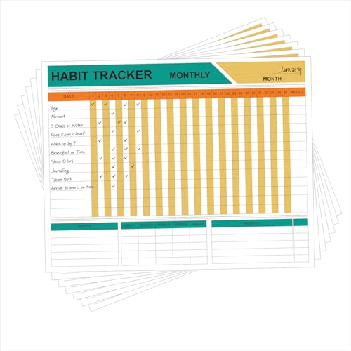 Kelenate® (Rectangle) Habit Tracker Calendar - Inspirational Habit Journal - 12 Sheets Daily Habit Tracker Journal and Goal Board - Motivational Goal Journal - Great Tool For Productivity And Workout - Image 3