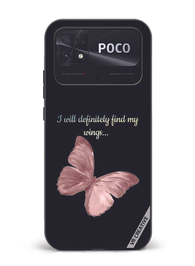 VR CREATIVE Protective Case Cover For Xiaomi Poco C40 I Will Definitely Find My Wings Design Multicolour - Image 1