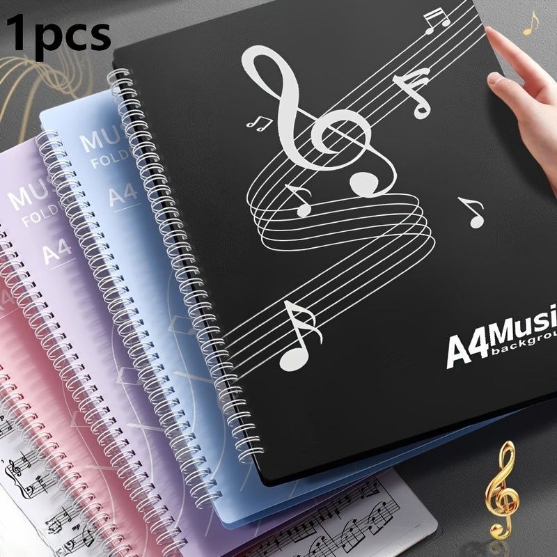 Blue 40 Page A4 Piano Sheet Music Stand Holder Flip File Organizer - Image 1