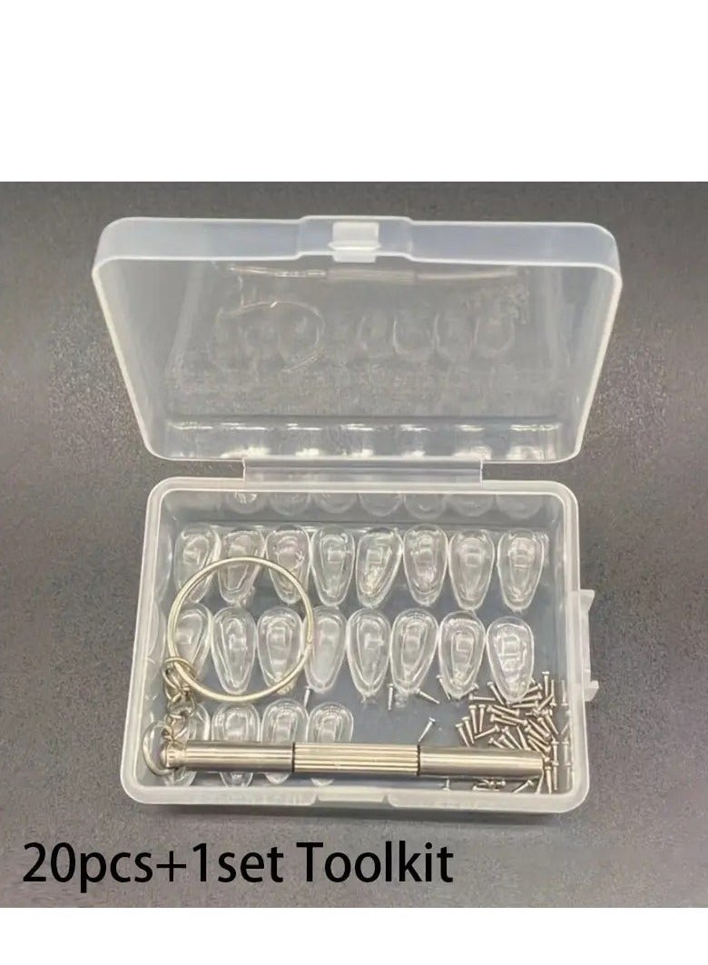 20pcs Glasses Nose Pads Accessories Silicone Nose Bridge Pads, Non-slip Drop Trace Nose Pads For Eye Frame - Image 1