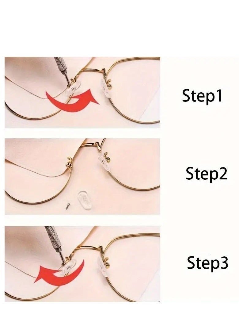 20pcs Glasses Nose Pads Accessories Silicone Nose Bridge Pads, Non-slip Drop Trace Nose Pads For Eye Frame - Image 2