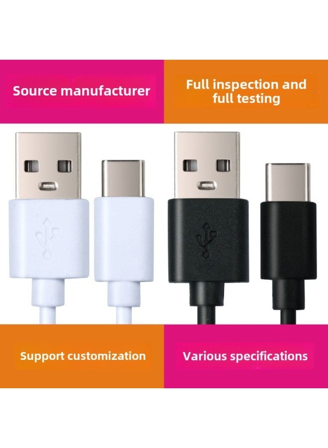 Source Type-c Charging Line Small Speaker Shaver Power Cord With Machine Line Data Line Short Line 2030cm-Color:50CM Black 2 Core Copper Clad Steel Tpye-c  - Image 4