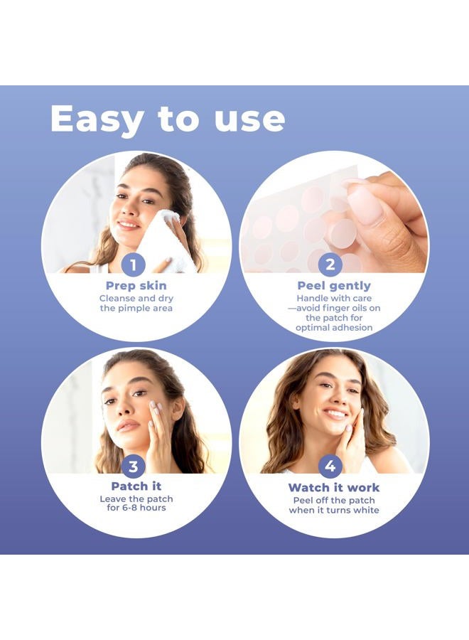 PatchRx Pimple Patches for Face (240 Patches), Hydrocolloid Acne Patches with Tea Tree Oil & Salicylic Acid, Pimple Patch Pimple Stickers, Hydrocolloid Patch Acne Dots Acne Pimple Patches For Face - Image 5
