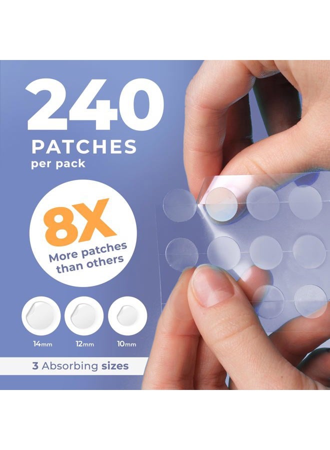 PatchRx Pimple Patches for Face (240 Patches), Hydrocolloid Acne Patches with Tea Tree Oil & Salicylic Acid, Pimple Patch Pimple Stickers, Hydrocolloid Patch Acne Dots Acne Pimple Patches For Face - Image 2