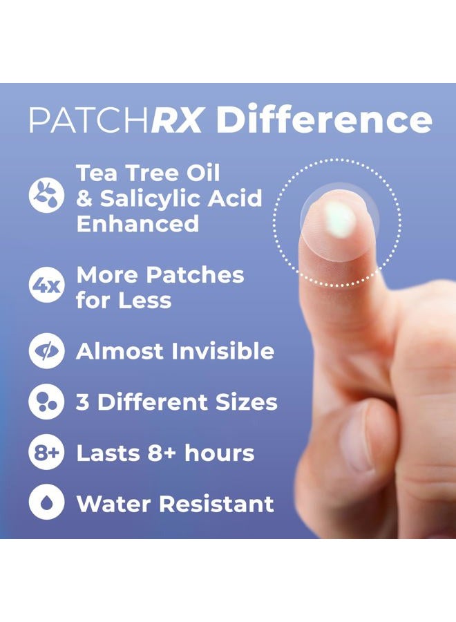 PatchRx Pimple Patches for Face (240 Patches), Hydrocolloid Acne Patches with Tea Tree Oil & Salicylic Acid, Pimple Patch Pimple Stickers, Hydrocolloid Patch Acne Dots Acne Pimple Patches For Face - Image 3