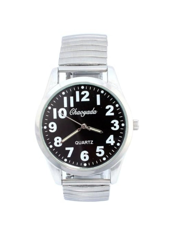 FasionSA- Men Watches Flexible Elastic Strap Men Stainless Steel Luxury Fashion Analog Wristwatch Father Relojses - Image 3