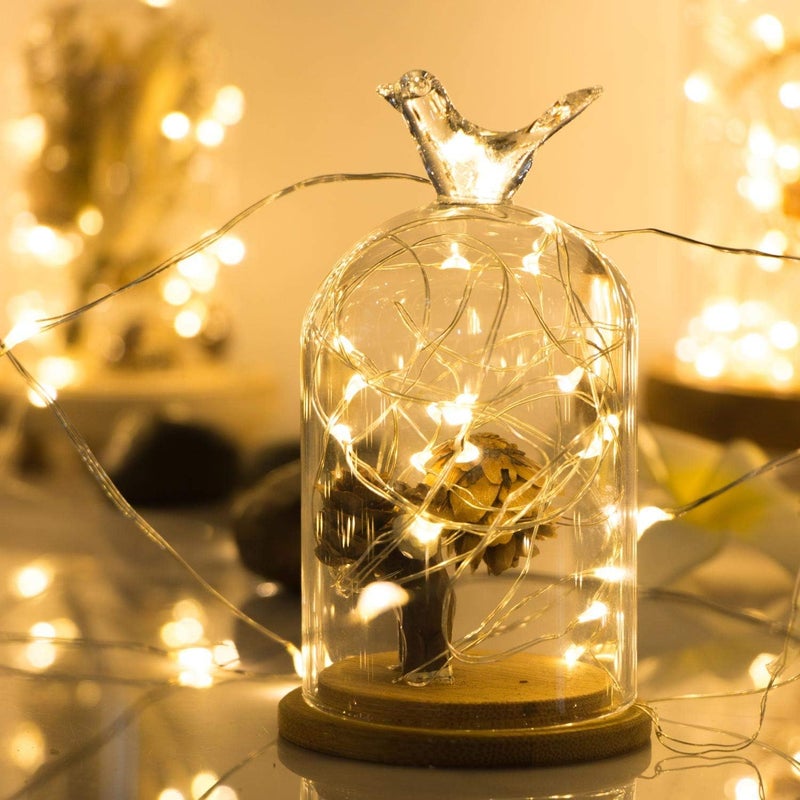 ANJAYLIA Fairy Lights, 10ft 30 LED Mini String Lights Battery Operated Firefly Starry Lights for Wedding, Bedroom, Party, Christmas, Warm White 2 Pack - Image 2