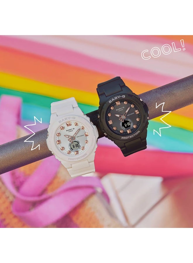 Casio Baby-G BGA-320-7A2DR Women’s Analog-Digital Watch, White Resin, Blue Accents, Shock Resistant, 100m Water Resistance - Image 2