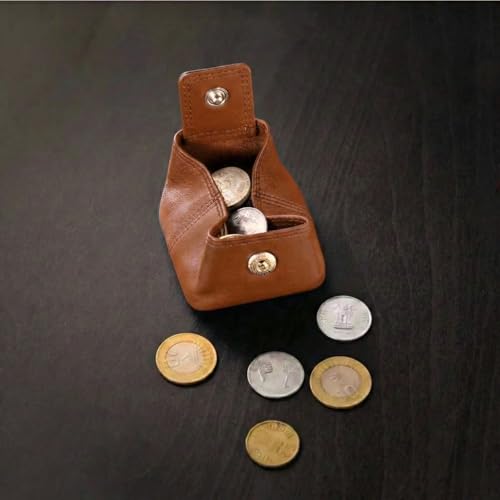 BROWN BEAR Small Envelope Coin Purse with Snap Fastner, Stylish Coin Pouch for Men and Women, Small Coin Purse - Tan - Image 2