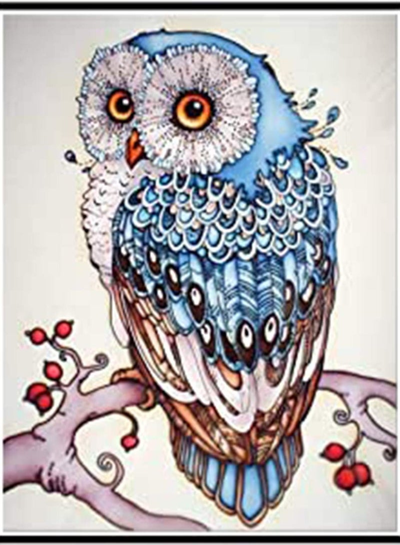 KASTWAVE 5D DIY Owl Diamond Painting Animals Full Drill Round Rhinestones DIY Diamond Art of 5D Diamond Embroidery Owl Diamond Painting Diamond Art Kits for Adults and Kids - Image 1