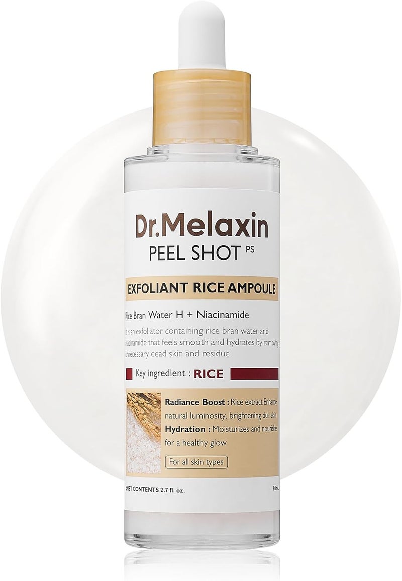 Dr. Melaxin Peel Shot Exfoliant Rice Ampoule & Cemenrete Calcium Volume Multi Balm 9G Bundle - Image 2