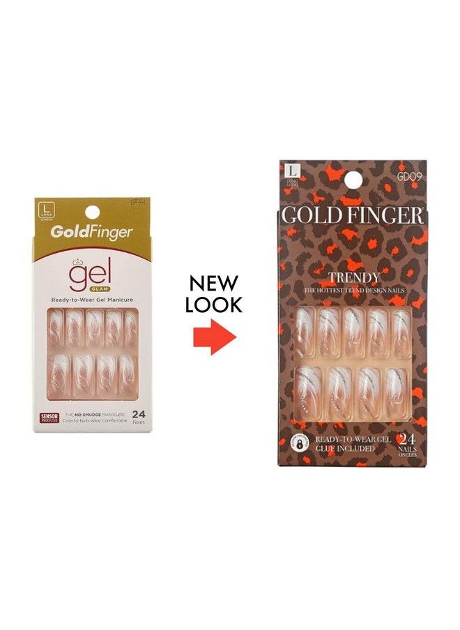 Goldfinger - Gold Finger Gel Glam Design Nails (3 Pack) - Image 1