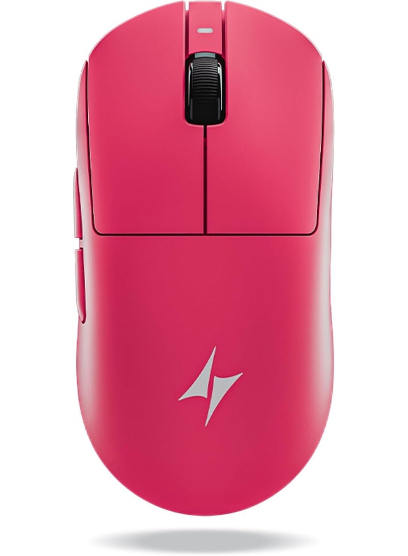 اي تي كي ماوس ألعاب لاسلكي ATK Dragonfly A9 Plus، مستشعر PAW3950 Ultra، دقة 42000 DPI، معدل استجابة 8000Hz، اتصال ثلاثي الأوضاع، وزن خفيف 53 جم، وردي - Image 1