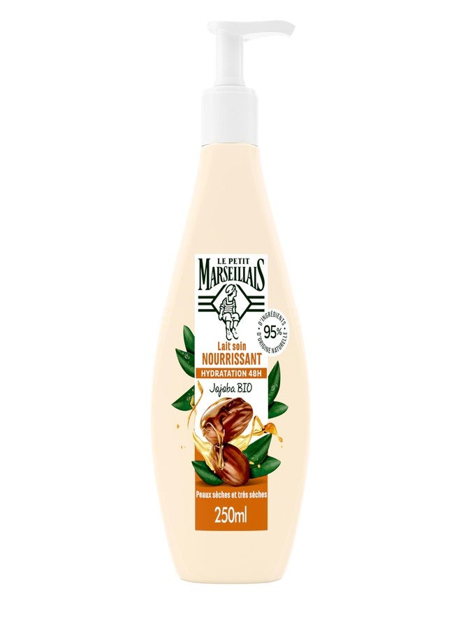 Le Petit Marseillais Jojoba Oil Bio 48H Moisturising Soothing Body Lotion Milk 2 x 250ml. - Image 1